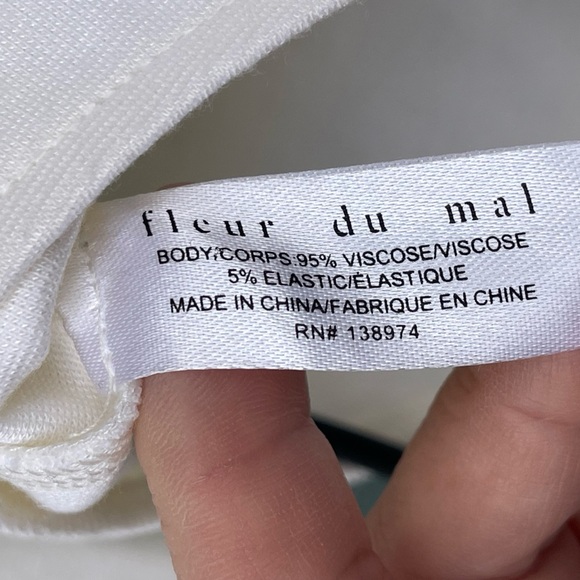 Fleur Du Mal Midriff Cut Out Body Suit ivory size large - Picture 9 of 10